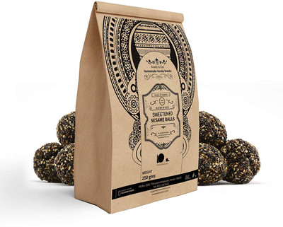 

looms & weaves - Ready to eat Homemade Sweetened Sesame Balls/Ellunda - 250 Grams(250 g, Pouch)