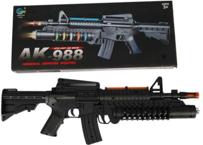 

Sakshi Enterprises Good Quality Reinforced Plastic Gun With Light and Music For Boys(Multicolor)