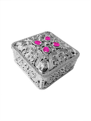 

INAAYA vanity box multipurpose Vanity Box(Silver)