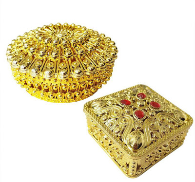 Bueno Wedding Gifts For Bride Plastic Jewellery Box Organiser Sweet Box For Festivals Set Of 2 Boxes Multipurpose Boxes Pack Of 1 Multipurpose Vanity Box Golden Buy At The Price Of 5 74