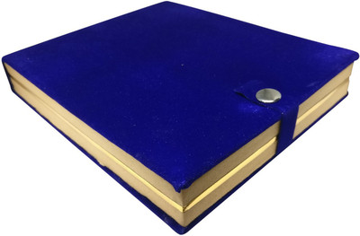 

Aumni Crafts Velvet Jewel Set Box 18x15x3.2cm Rectangle Dark Blue (Pack of 2 pieces) Velvet Jewel Set Box Vanity Box(Blue)