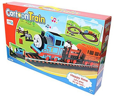 

Happy GiftMart Cartoon Train Track with Crossword + Farm Animals + Carriage Builder + Tree. Set of 26 Pcs(Multicolor)