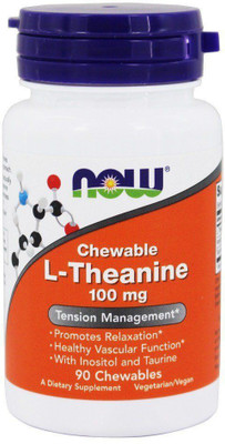 Now Foods L-Theanine 100 mg 90 Chewables(90 No)