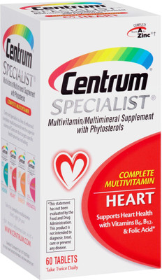 

Centrum Specialist Complete Multivitamin: Heart, 60 Tablets(60 No)