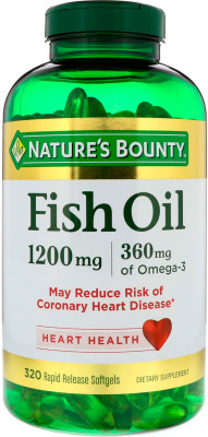 

Nature's Bounty Fish Oil 1200mg Softgels, 320-Count(320 No)