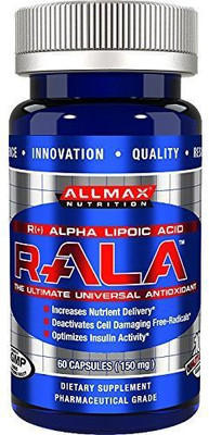 

Allmax R+ Alpha Lipoic Acid (Max Strength R- Alpha Lipoic Acid) 150 mg 60 Veggie Capsules(60 No)
