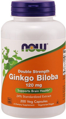 

Now Foods Ginkgo Biloba Double Strength 120 mg 200 Veg Capsules(200 No)