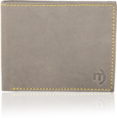 

MO DERNO Men Casual Grey Genuine Leather Wallet(6 Card Slots)