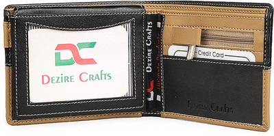 

Dezire Crafts Boys Casual Black, Tan Artificial Leather Wallet(8 Card Slots)