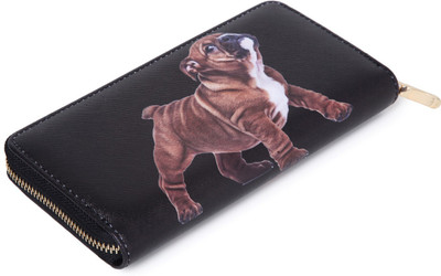 

A Vintage Affair Women Black Canvas Wallet(6 Card Slots)