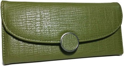 

DM Women Green Artificial Leather Wallet(10 Card Slots)