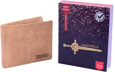 

Lusso Pelle Men Tan Artificial Leather Wallet(5 Card Slots)