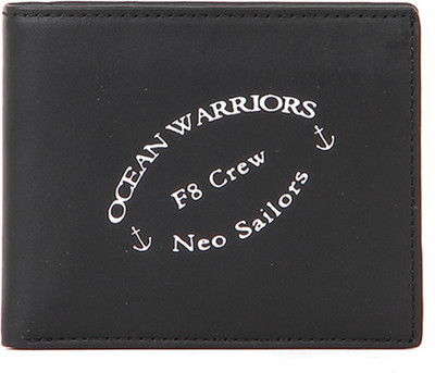 

Flying Machine Men Casual Black Genuine Leather Wallet(4 Card Slots)