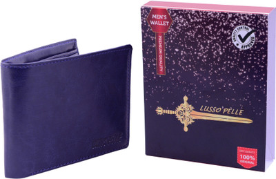 

Lusso Pelle Men Blue Artificial Leather Wallet(4 Card Slots)