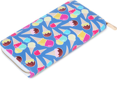 

A Vintage Affair Women Blue Canvas Wallet(6 Card Slots)