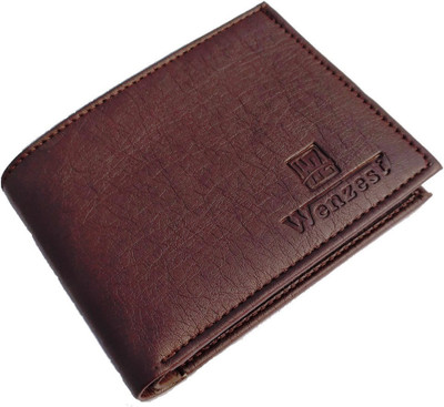 

Wenzest Men Brown Artificial Leather Wallet(10 Card Slots)