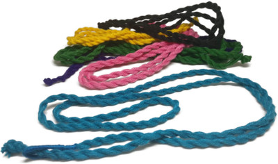 

Aumni Crafts Handmade Jewellery Making Cotton Dori Cord Rope 30inch Long 4mm Thick Cord Assorted Colors (Pack of 10 pieces)