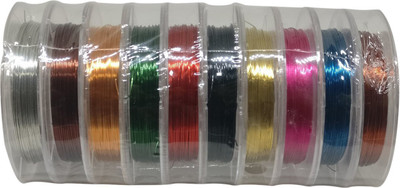

Aumni Crafts Jewelry Making Gear Wire Copper Wire 0.3mm Wire Assorted Color Mix (Pack of 10 rolls, 10 metres/roll)
