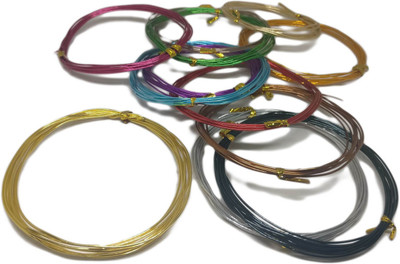 

Aumni Crafts Aluminium Wires For Wrapped Jewellery Making 1mm Wire Random Color Mix (Pack of 10 rolls, 2 metres/roll)