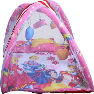 

Cutieful Mosquito Protector Comfy Baby Sleeping Mosquito Net Playgym Bed With Pillow and hanging Toys CUTFBPLG029 Portable Crib(Fabric, Multicolor)