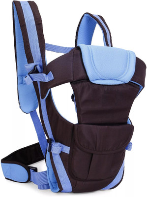 

InEffable 4 Way Carrying Position Wide Shoulder Straps Adjustable Belts and Cushioned Inner Portions Baby Carrier Baby Carrier(Blue, Back Carry)