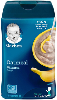 

Gerber Oatmeal Banana Cereal - 227g (8oz) (Pack of 6) Cereal(1362 g, Pack of 6, 6)