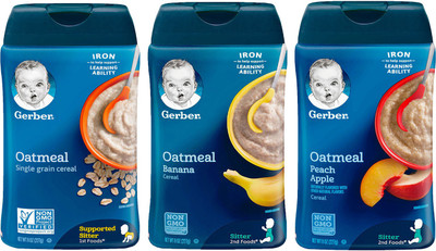 

Gerber Cereal Combo 227g (8oz) (Pack of 3) - Oat & Banana + Oatmeal Peach Apple + Oatmeal Cereal Cereal(681 g, Pack of 3, 6)