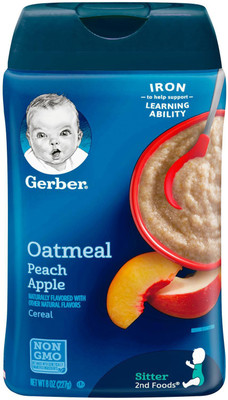 

Gerber Oatmeal Peach Apple Cereal - 227g (8oz) (Pack of 3) Cereal(681 g, Pack of 3, 6)