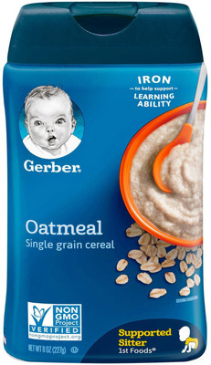 

Gerber Oatmeal Cereal - 227g (8oz) (Pack of 6) Cereal(1362 g, Pack of 6, 6)
