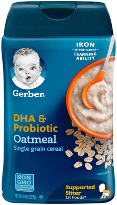 

Gerber Oatmeal Cereal DHA & Probiotic - 227g (8oz) (Pack of 6) Cereal(1362 g, Pack of 6, 6)