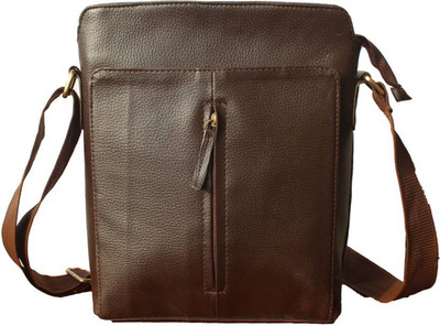 

care corporates Men & Women Casual Brown PU, Silicon Sling Bag Sling Bag(Brown, 5 L)