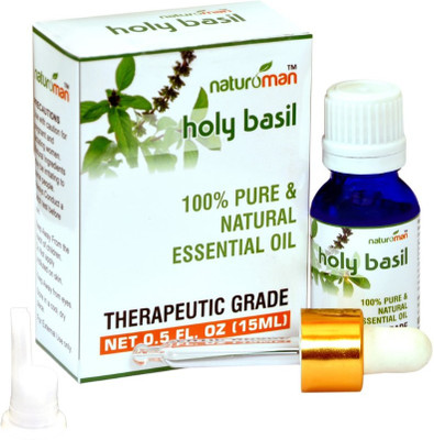 

Naturoman Holy Basil Pure and Natural Therapeutic Grade Essential Oil for Relieving Tension Depression(15 ml)