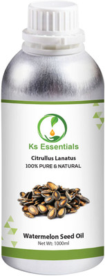 

Ks Essentials 100% Pure Watermelon Seed Oil (Citrullus lanatus) Natural Therapeutic Grade(1000 ml)