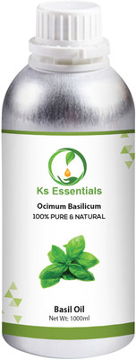 

Ks Essentials 100% Pure Basil Essential Oil (Ocimum Basilicum)(1000 ml)