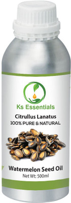 

Ks Essentials 100% Pure Watermelon Seed Oil (Citrullus lanatus) Natural Therapeutic Grade(500 ml)