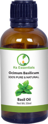 Ks Essentials 100% Pure Basil Essential Oil (Ocimum Basilicum)(50 ml)
