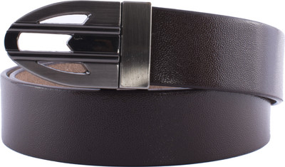 

U+N Men & Women Formal Black Genuine Leather Belt, Brown