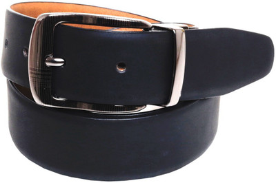

DMX Men Formal, Casual Black Genuine Leather Belt, Black and tan