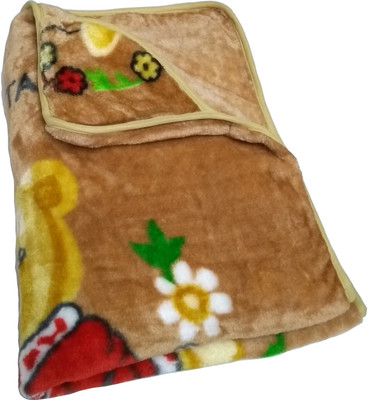 

SONAHITA Floral  Fleece Blanket(Fur, SONA11-Brown