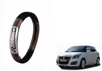 CARIZO Steering Cover For Tata Indica(Black,Brown, Leatherite)