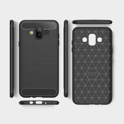 CASE CREATION Back Cover for Samsung Galaxy J7 Duo 2018(Black, Rugged Armor, Silicon, Pack of: 1)