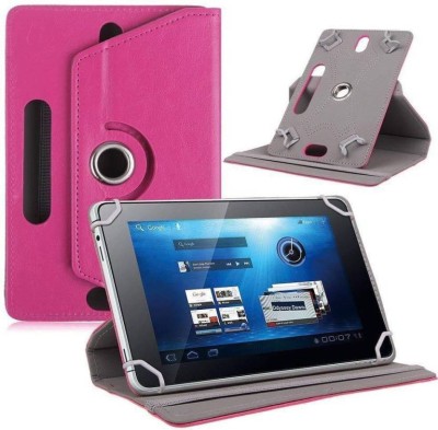 Cutesy Flip Cover for iBall Slide 4GE Mania 8 GB 7 inch with Wi-Fi+4G Tablet(Pink, Cases with Holder, Pack of: 1)