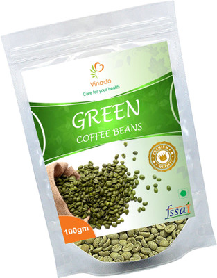 

vihado Pure Organic 100% Natural Premium Green Coffee Beans For Weight Loose 1 Pack of Instant Coffee 100 g(Green Coffee Flavoured)