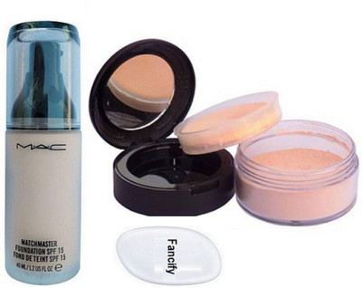 

Fancify Silicon Puf & Mac Match Master SPF 15 Make-Up Foundation & Anastasia Loose Powder(Set of 3)