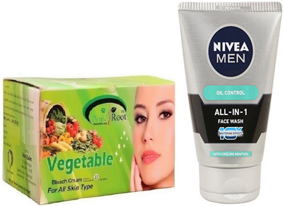 

Pink Root VEGETABLE BLEACH 250G WITH NIVEA OIL CONTROL FACEWASH(Set of 2)