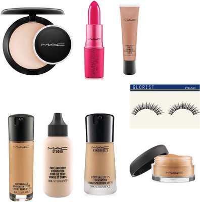 

glorist Eyelash and Mc Professional Makeup Foundation+ Compact Combo Kit(Set of 8)