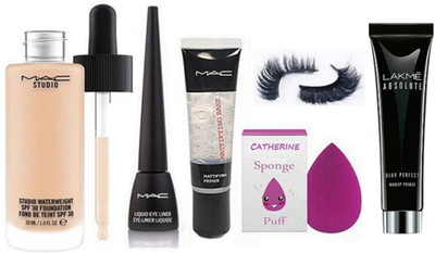 

Catherine Sponge Puff,studio Waterweight Foundation, Liquid Eyeliner Waterproof,Infallible Mattifying Base Face Primer, Absolute Blur Perfect Makeup Primer, 30g(Set of 6)