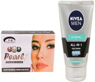 

Pink Root PEARL KIT 83G WITH OIL CONTROL FACEWASH(Set of 2)