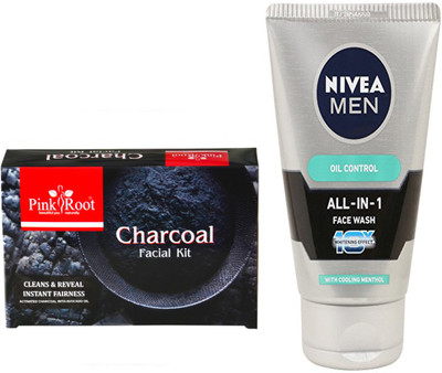 

Pink Root CHARCOAL KIT 83G WITH OIL CONTROL FACEWASH(Set of 2)