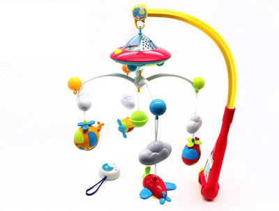 

Sunshine Gifting presents kids' Dreamy Bed Ring Cot Mobile with Music and lights, (Multi-colour)(Multicolor)